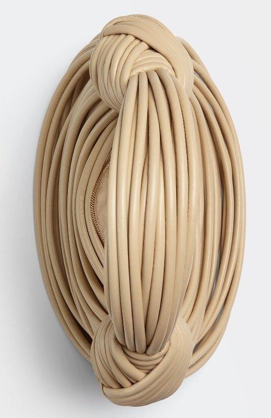 Ferrara Handbag in Pure Leather in Creme