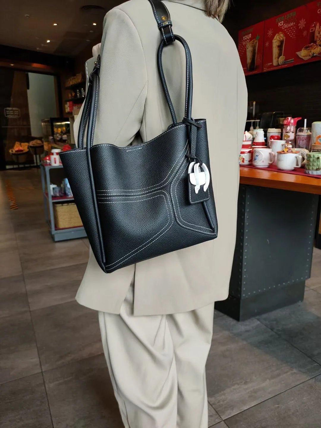 The Becca Tote Bag in Vegan Leather