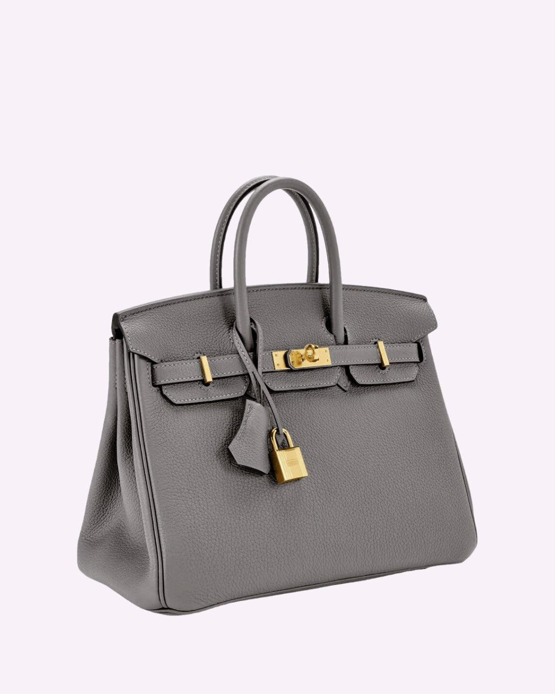 Mia Handbag 25 cm in Togo Leather with Gold Hardware