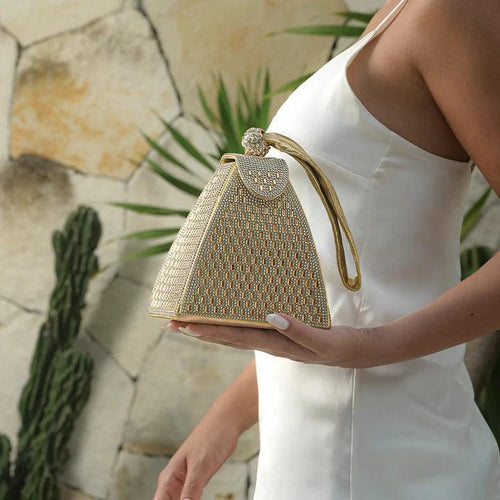 Claire Crystal Pyramid Handbag