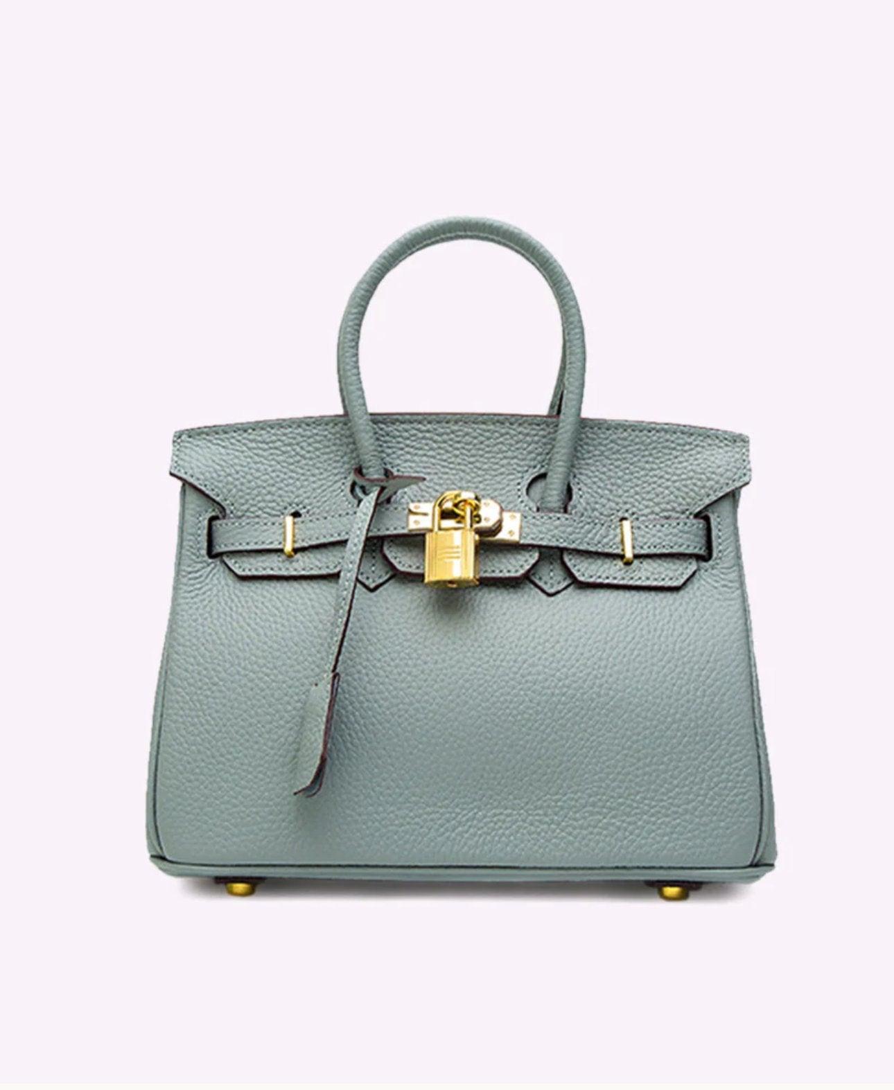 Mia Handbag in Pure Togo Leather with Gold Hardware (30cm)