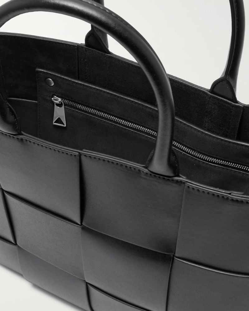 Olivia Intrecciato Leather Tote Bag