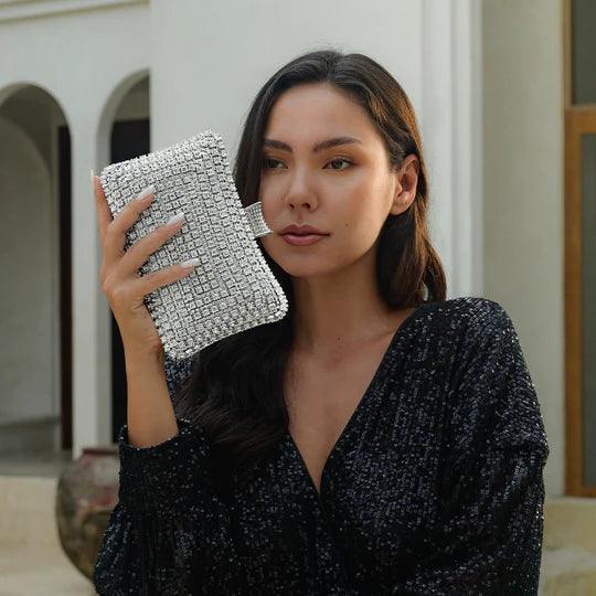 Aria Diamonds Clutch Bag