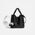 The Becca Tote Bag in Vegan Leather in Black
