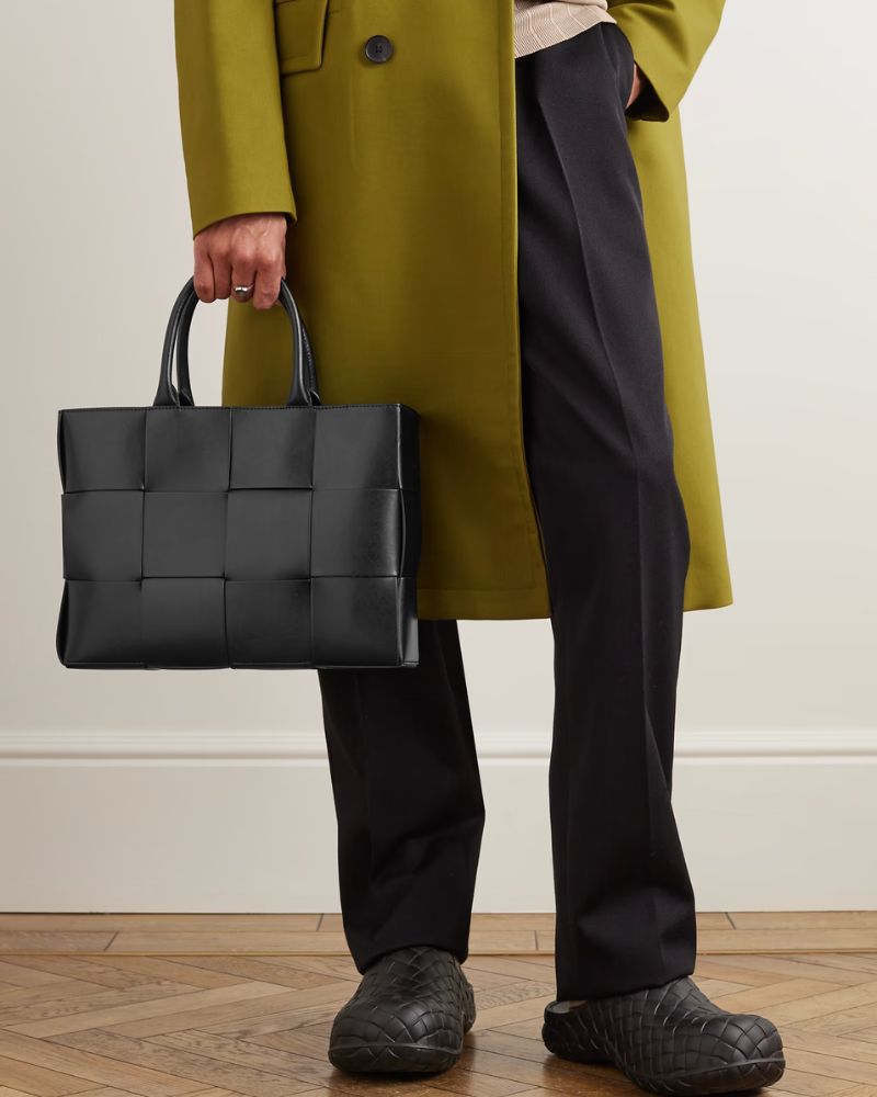 Olivia Intrecciato Leather Tote Bag