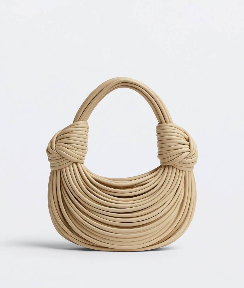 Ferrara Handbag in Pure Leather in Creme