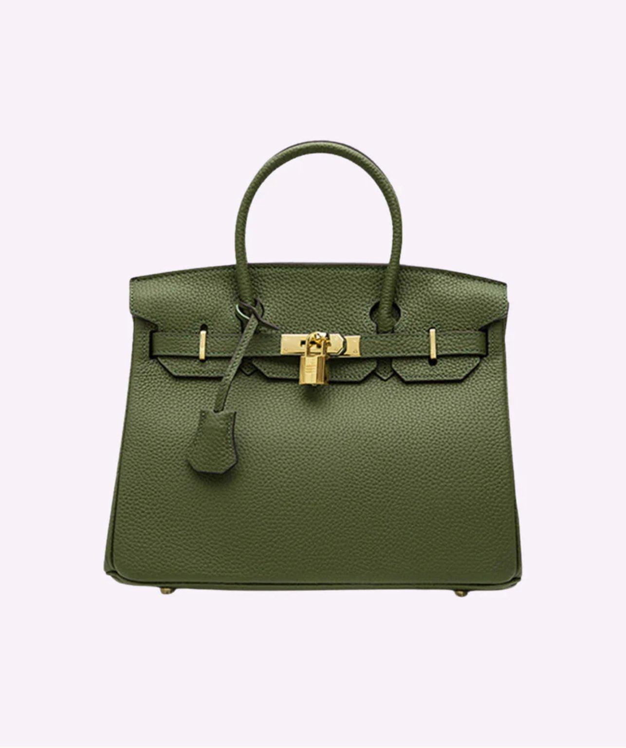 Mia Handbag 25 cm in Togo Leather with Gold Hardware