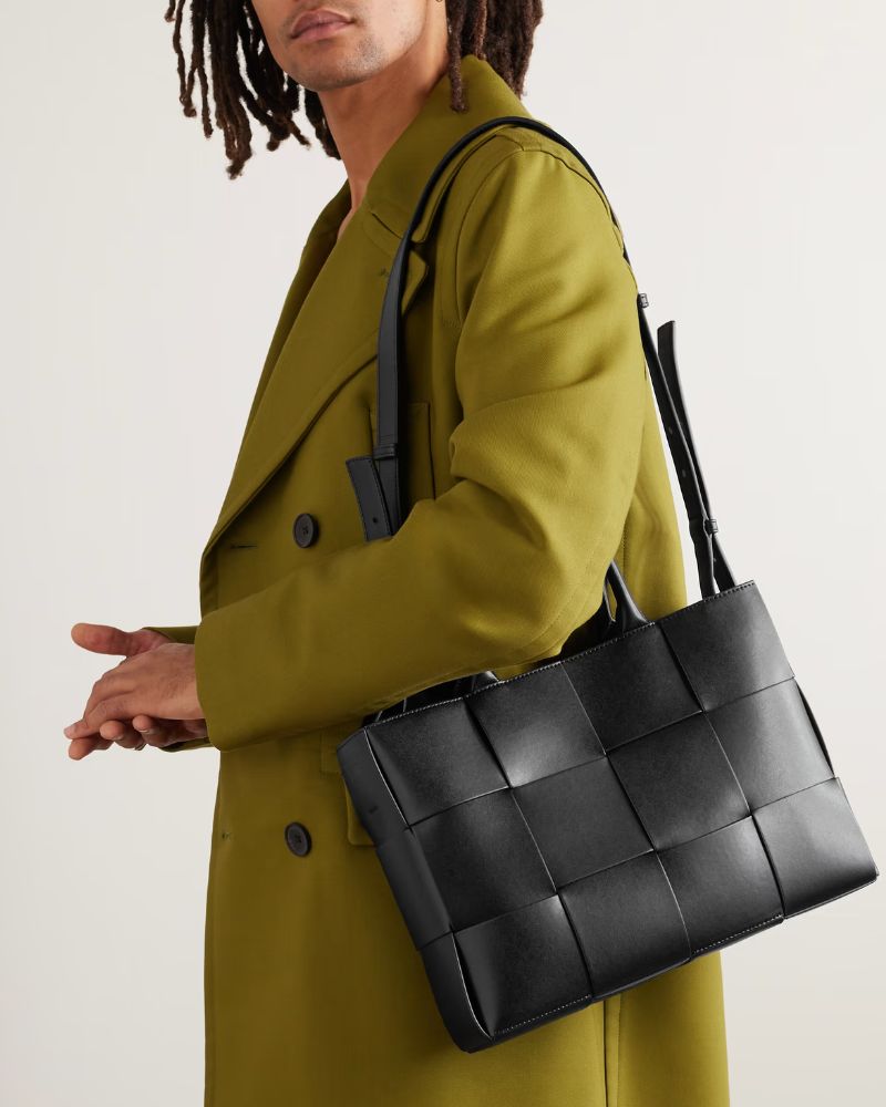 Olivia Intrecciato Leather Tote Bag